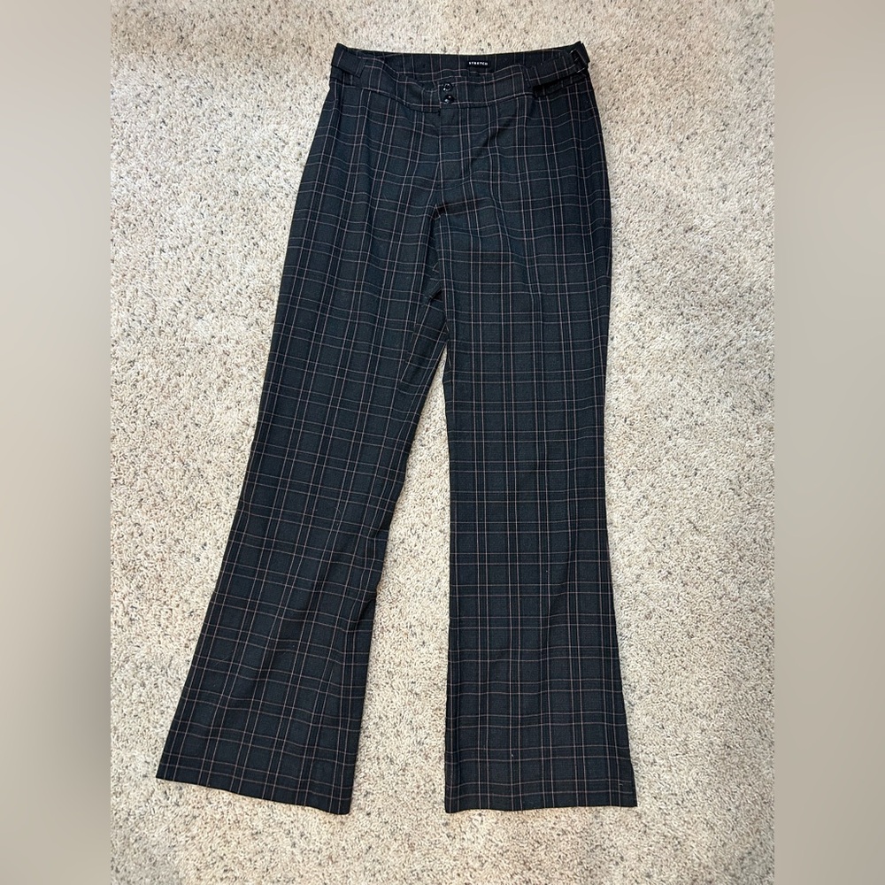 Vintage Y2K Tangents Pink and Gray Plaid Dress Pants size 5/6